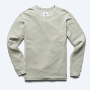 Reigning Champ Merino Waffle Long Sleeve Sandstone - NWT